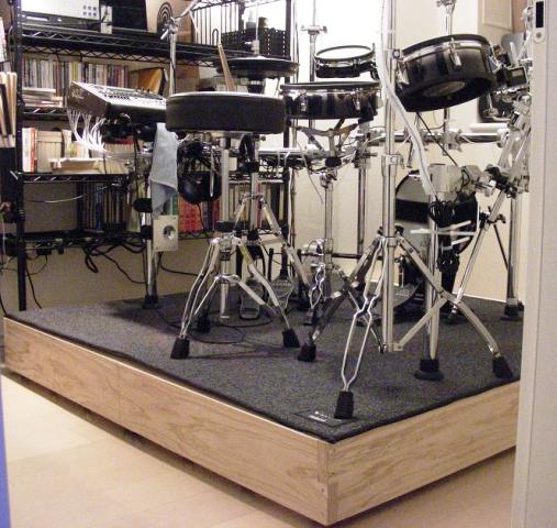 【セットA/２枚組】防振ドラムステージ Drums 電子ドラム台 【振動軽減】